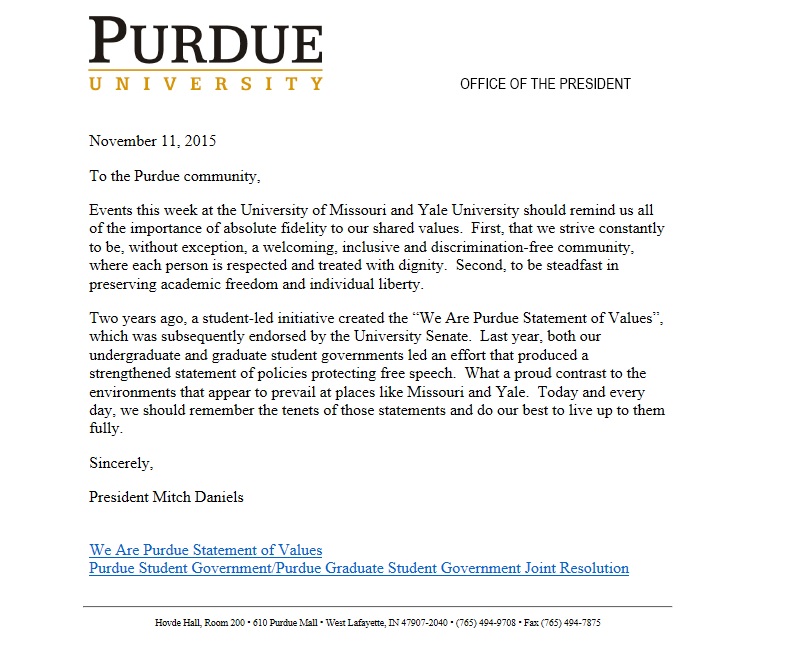 Purdue Letter